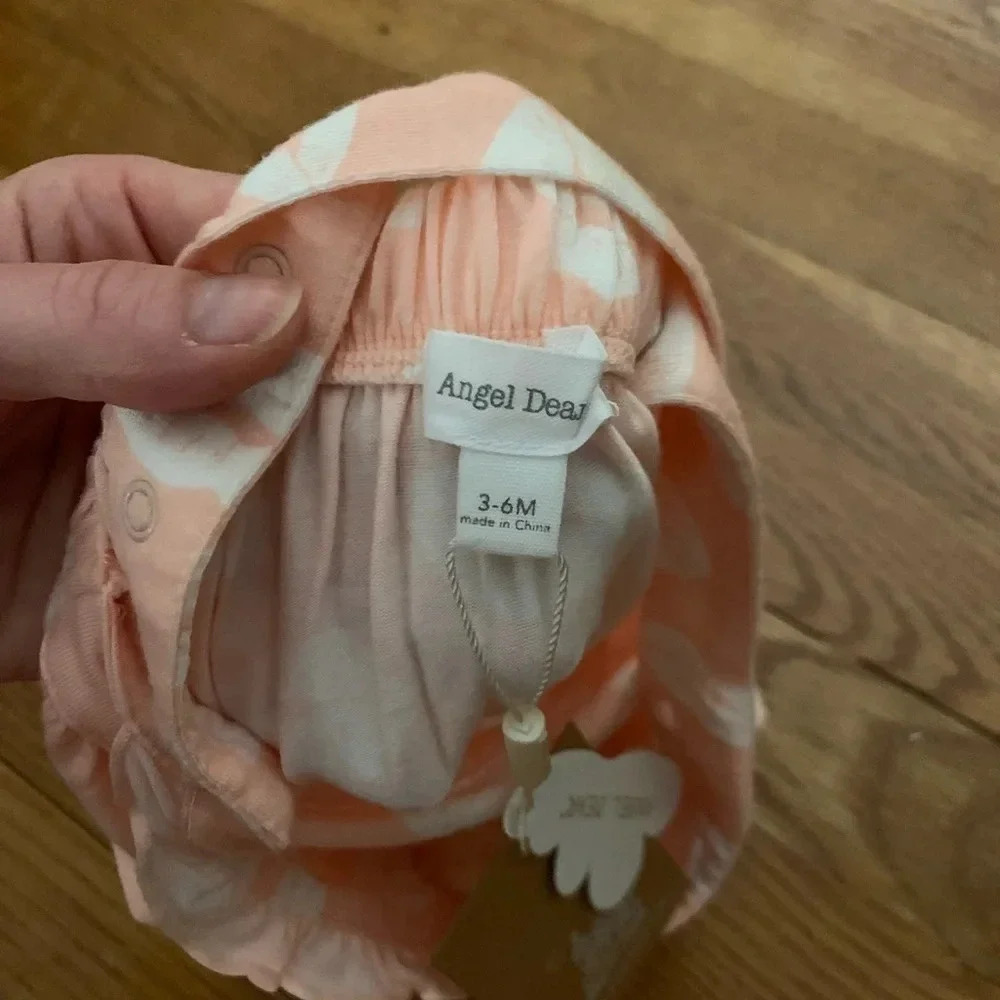 NWT Angel Dear Sun Suit Bumble Baby Girl Pink with Kisses 3-6 Months - Picture 6 of 6